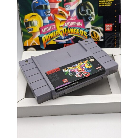 Mighty Morphin Power Rangers (Super Nintendo SNES) Game & Box ~ Tested & Works - Picture 12 of 12